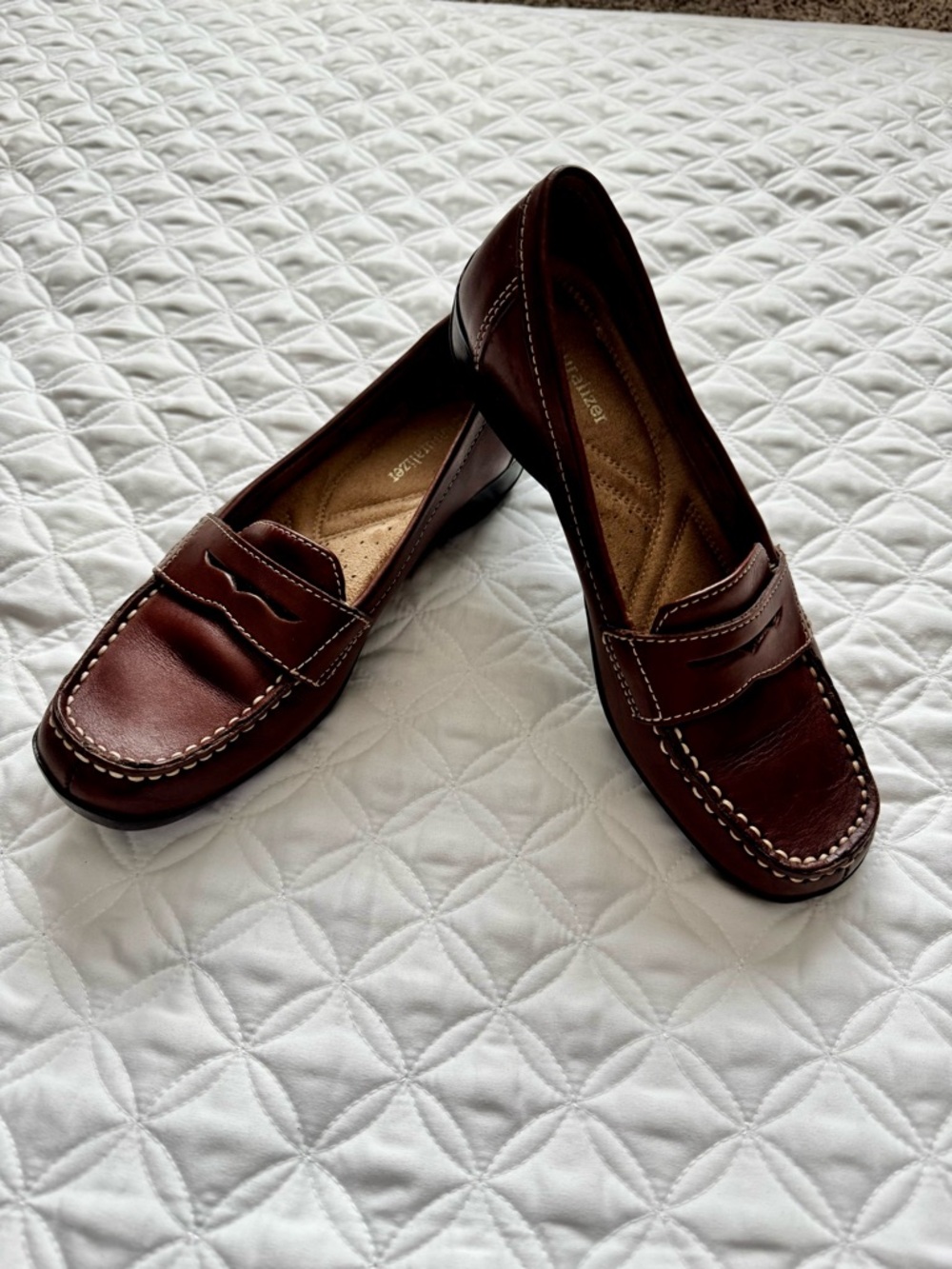 Naturalizer Women's Carletta Brown Leather Penny Loafers Flats Slip-on Size 7 - Picture 10 of 13